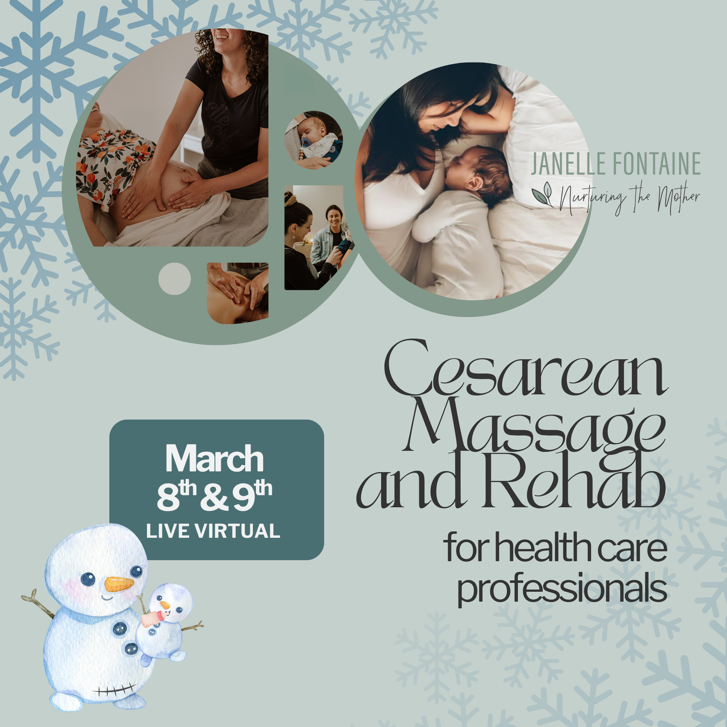 **March - Live Virtual** Nurturing the Mother: Cesarean Massage & Rehab for Healthcare Professionals